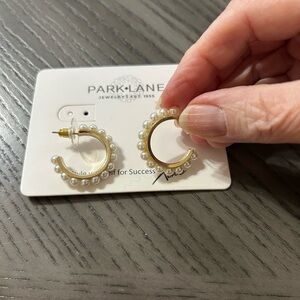 Park Lane Gold Pearl Embellished Earrings